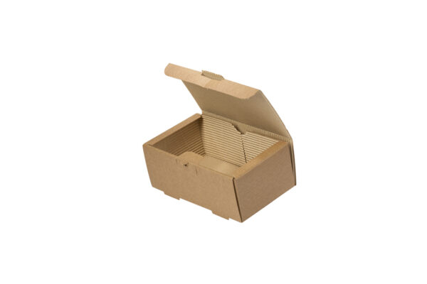 Δίφυλλο Χάρτινο Κουτί Φαγητού Kraft Διπλό Burger