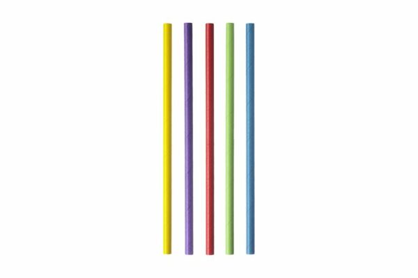 Paper Straws FSC® Multicolour Flexible Ø 0.8 x 21 cm Bulk | TESSERA Bio Products®