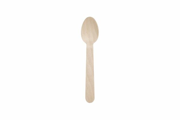 Oval Wooden Dessert Spoons FSC® 14 cm. | TESSERA Bio Products®