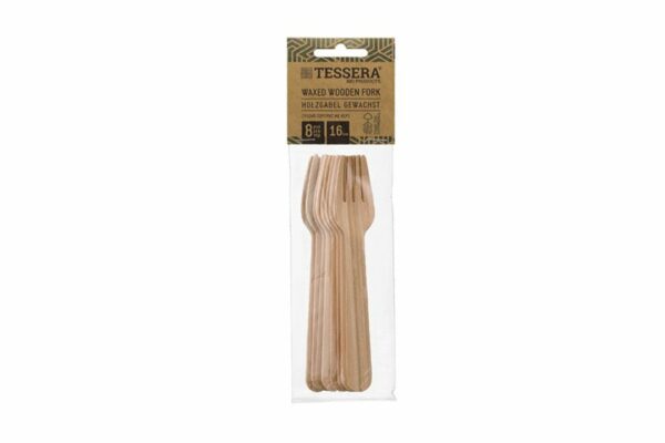 Wooden Forks FSC® 16cm (8 pieces) | TESSERA Bio Products®