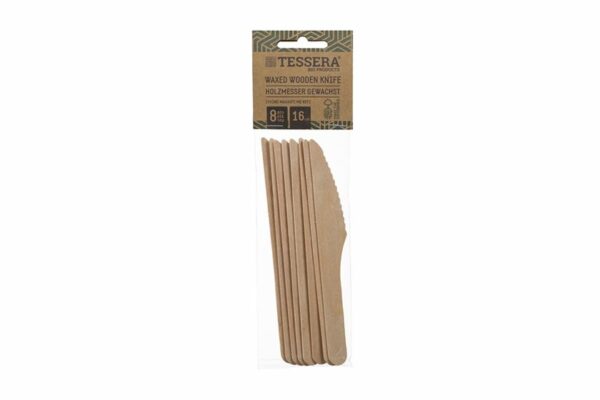 Ξύλινα Μαχαίρια FSC® 16cm (8 τεμάχια) | TESSERA Bio Products®