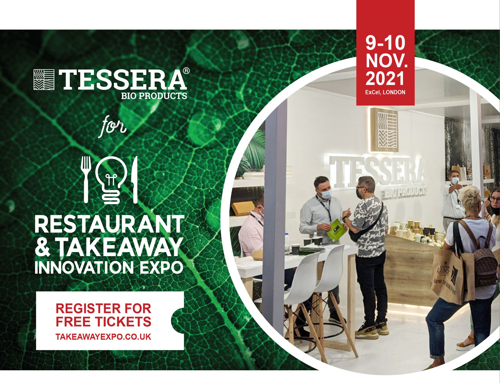 ΤESSERA Bio Products® x Restaurant & Takeaway Innovation Expo | TESSERA Bio Products®