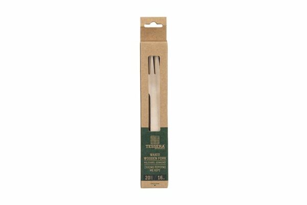 Wooden Forks FSC® 16cm in Kraft Paper Packaging (20 pieces) | TESSERA Bio Products®