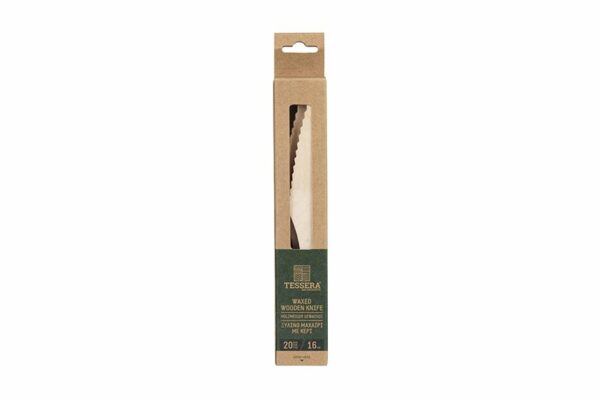 Wooden Knives FSC® 16cm in Kraft Paper Packaging (20 pieces) | TESSERA Bio Products®