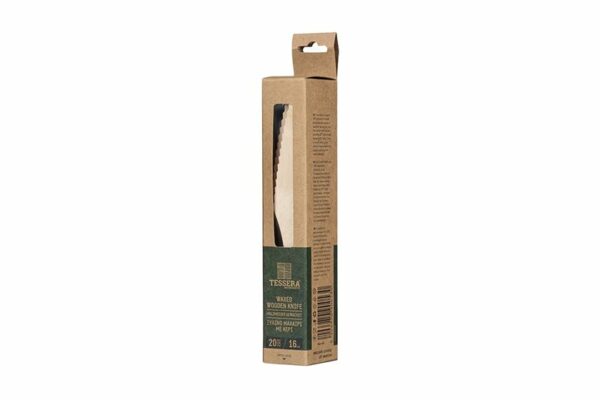 Wooden Knives FSC® 16cm in Kraft Paper Packaging (20 pieces) | TESSERA Bio Products®