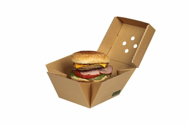 Χάρτινα Kraft Σκεύη Φαγητού FSC® Tετράγωνα για Burger (Πιάτο) | TESSERA Bio Products®