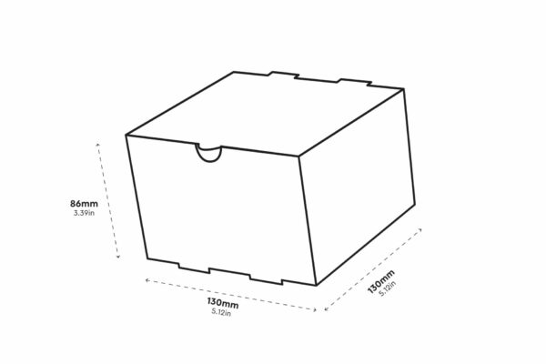 Kraft Paper Food Boxes FSC® for Single Burger Plastic Free | TESSERA Bio Products®