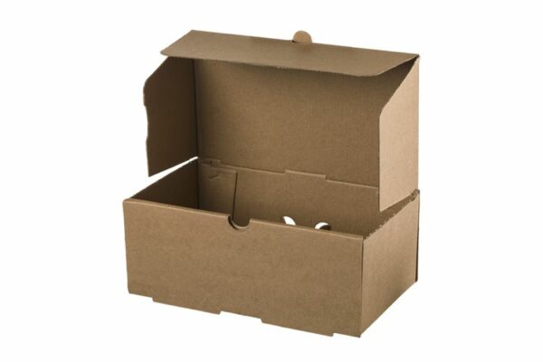 Kraft Paper Food Boxes FSC® for Double Burger Plastic Free | TESSERA Bio Products®