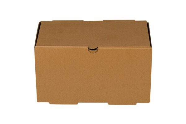 Rectangular Kraft Paper Food Boxes for Double Burger | TESSERA Bio Products®