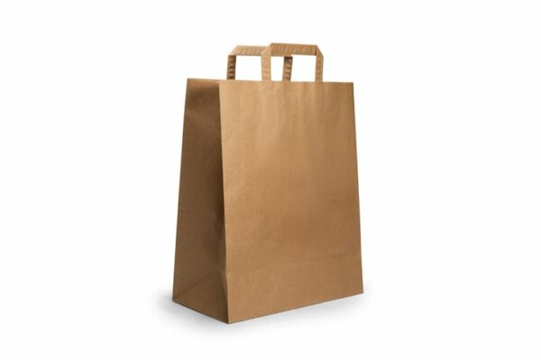 Kraft Paper Bags with Internal Handle 26x17x29 cm. | TESSERA Bio Products®