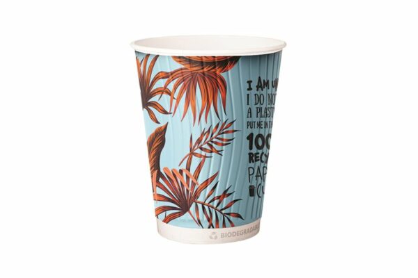 Double Wall Waterbased Paper Cups Nature Design 16oz | TESSERA Bio Products®