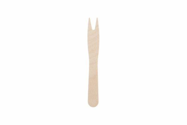 Two-prong Wooden Forks FSC® 12cm. | TESSERA Bio Products®