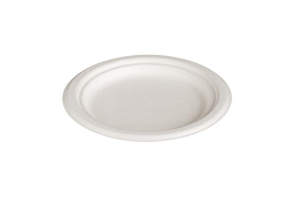 Στρογγυλά Πιάτα Ζαχαροκάλαμο Ø 23 cm. (10 τεμάχια) | TESSERA Bio Products®