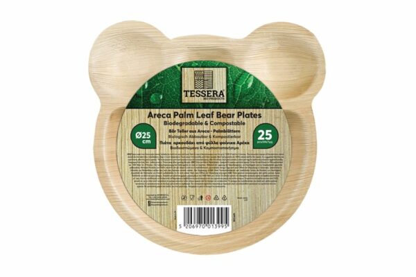 Παιδικά Πιάτα-Αρκουδάκι Φύλλα Φοίνικα Ø 25cm. | TESSERA Bio Products®