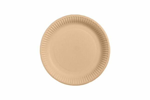 Round Kraft Paper Plates Ø 23cm | TESSERA Bio Products®