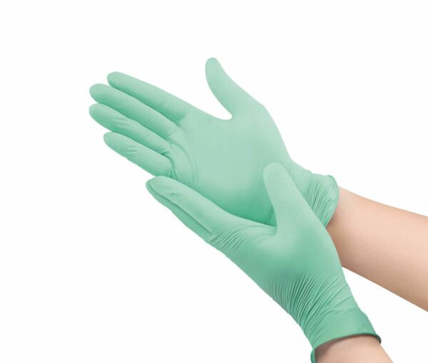 Bιοδιασπώμενα Γάντια Νιτριλίου Πράσινα χωρίς Πούδρα MDR CAT I / PPE CAT III - Small | TESSERA Bio Products®