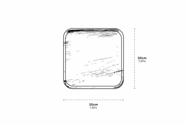 Τετράγωνα Πιάτα Φύλλα Φοίνικα 20x20 cm. | TESSERA Bio Products®