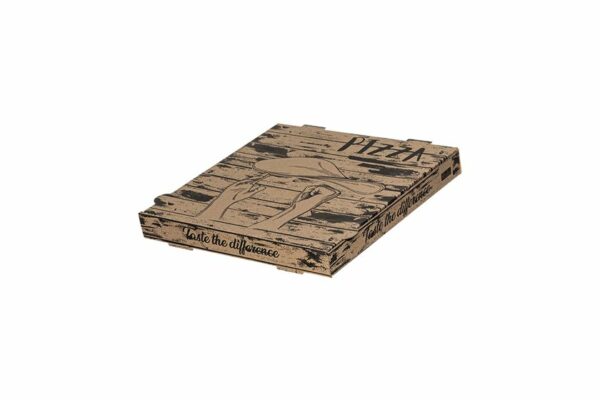 Χάρτινα Κουτιά Πίτσας Kraft FSC® σχέδιο "Handmade"26x26x4cm. | TESSERA Bio Products®