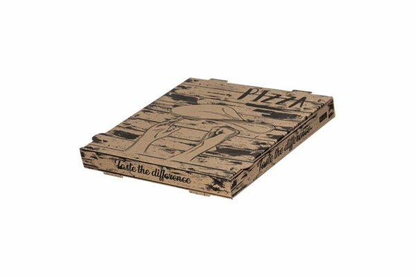 Χάρτινα Κουτιά Πίτσας Kraft FSC® σχέδιο "Handmade" 30x30x4cm. | TESSERA Bio Products®