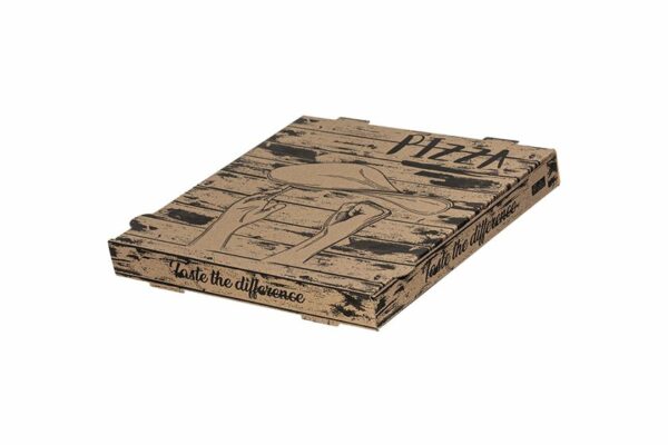 Χάρτινα Κουτιά Πίτσας Kraft FSC® σχέδιο "Handmade" 33x33x4cm. | TESSERA Bio Products®
