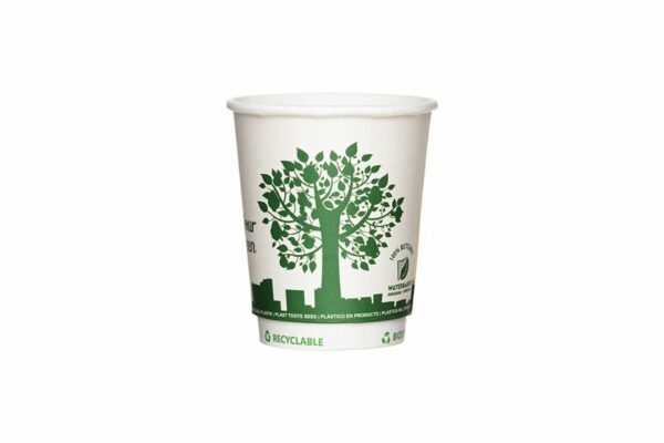Χάρτινα Waterbased Ποτήρια Διπλού Τοιχώματος Green City 8oz | TESSERA Bio Products®
