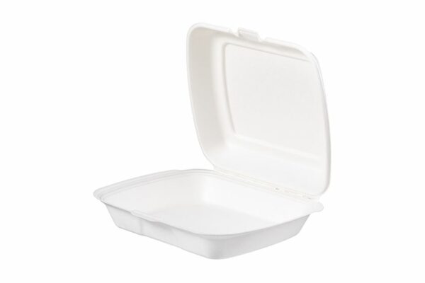Σκεύη Φαγητού Ζαχαροκάλαμο με Ενσωματωμένο Καπάκι 23x20cm. | Tessera Sustainable Packaging®