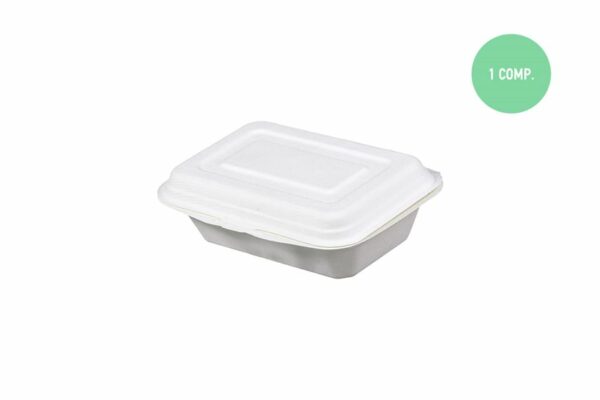 Σκεύη Φαγητού Ζαχαροκάλαμο με Ενσωματωμένο Καπάκι 17x12.5cm. | Tessera Sustainable Packaging®