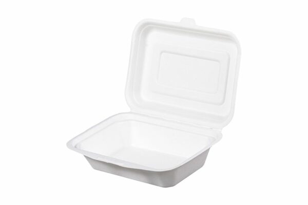 Σκεύη Φαγητού Ζαχαροκάλαμο με Ενσωματωμένο Καπάκι 17x12.5cm. | Tessera Sustainable Packaging®