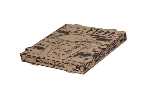 Χάρτινα Kraft Κουτιά Πίτσας FSC® σχέδιο "Handmade" 36x36x4.2cm | TESSERA Bio Products®