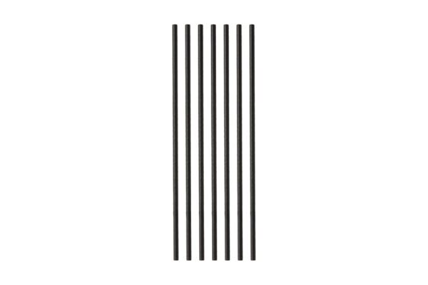 Paper Straws 4x4 FSC® Black Straight 0.43x19 cm. Bulk | TESSERA Bio Products®