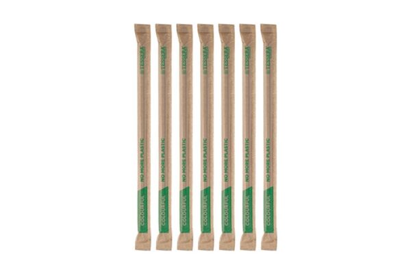 Paper Straws FSC® Multicolour Flexible Ø 0.6x21 cm Wrapped 1/1 | TESSERA Bio Products®