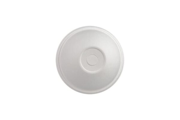 Sugarcane Dome Lids White Colour Ø 90mm. | Tessera Sustainable Packaging®