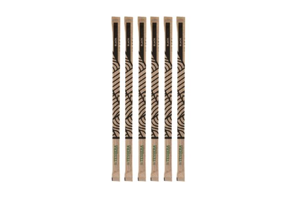 Paper Straws FSC® Ø 0.5x23cm Black Straight Wrapped 1/1 | TESSERA Bio Products®