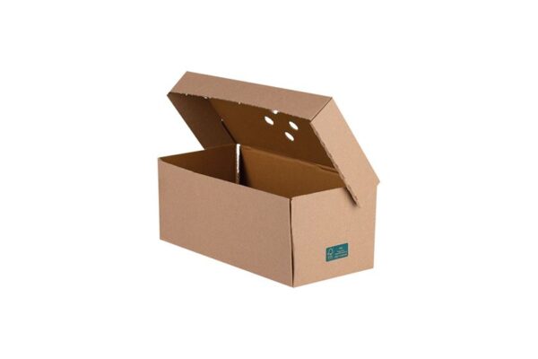 Kraft Paper Food Boxes FSC® (Plate) for Burger with Potatoes | TESSERA Bio Products®